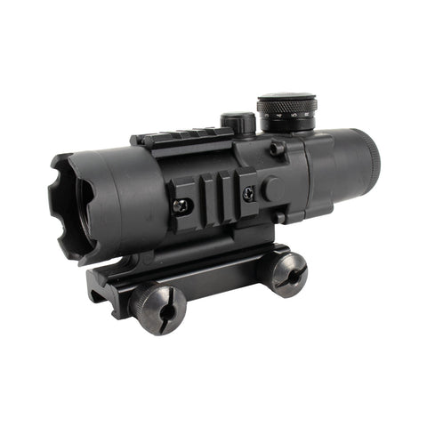 Lancer Tactical 1.5-5x20 Rifle Scope with Mounts (Color: Black)