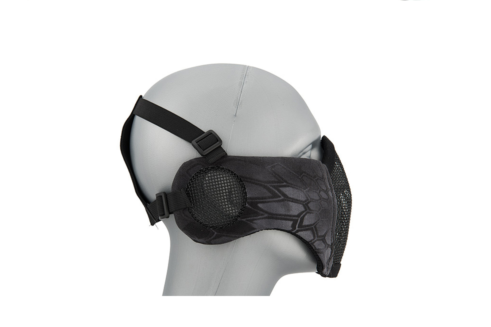 Lancer Tactical Low Profile Iron Face Padded Lower Half Face Mask w/ Ear Protection