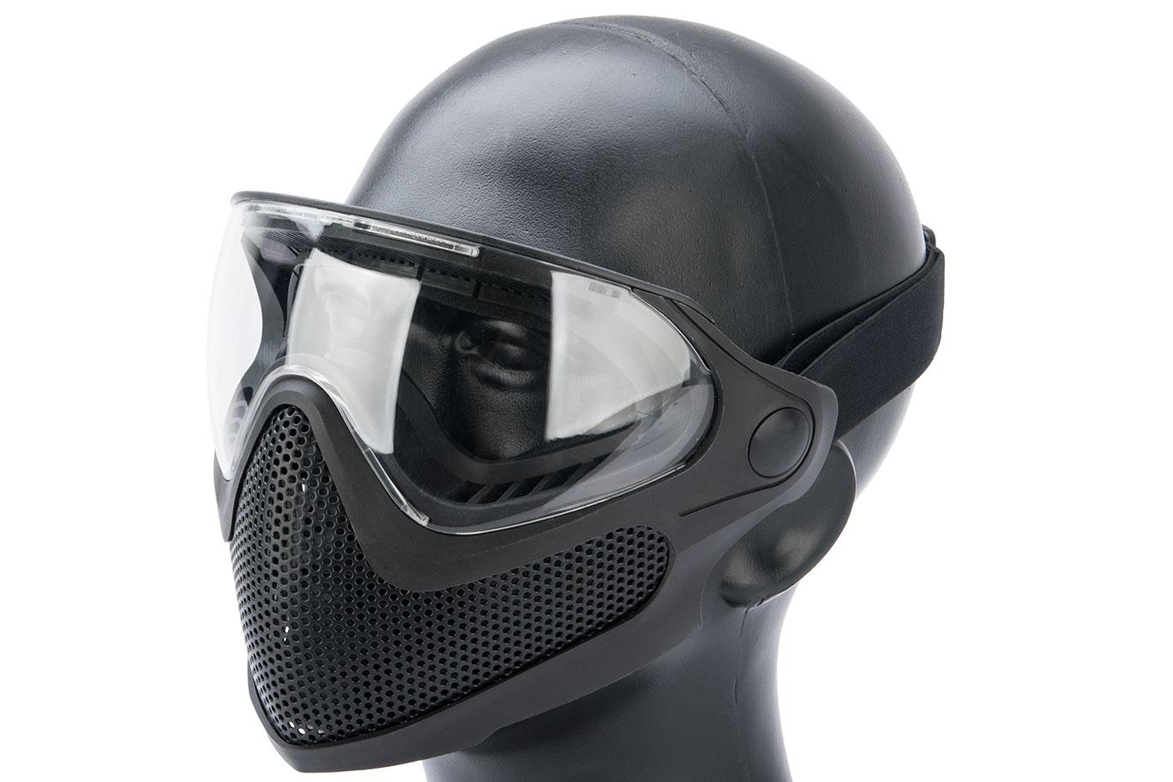 airsoft mesh mask and goggles 6mmProShop Pilot Face Mask w/ Steel Mesh Lower Face Protection