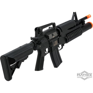Matrix / S&T Sportsline M4 Airsoft AEG Rifle w/ G3 Micro-Switch Gearbox (Model: M4A1 w/ M203 400 FPS / Black / w/ M203 Package)