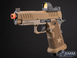 6mmProShop x Staccato C2 Compact 2011 Gas Blowback T8 Airsoft Pistol (Color: Tan / Green Gas / Gun Only)