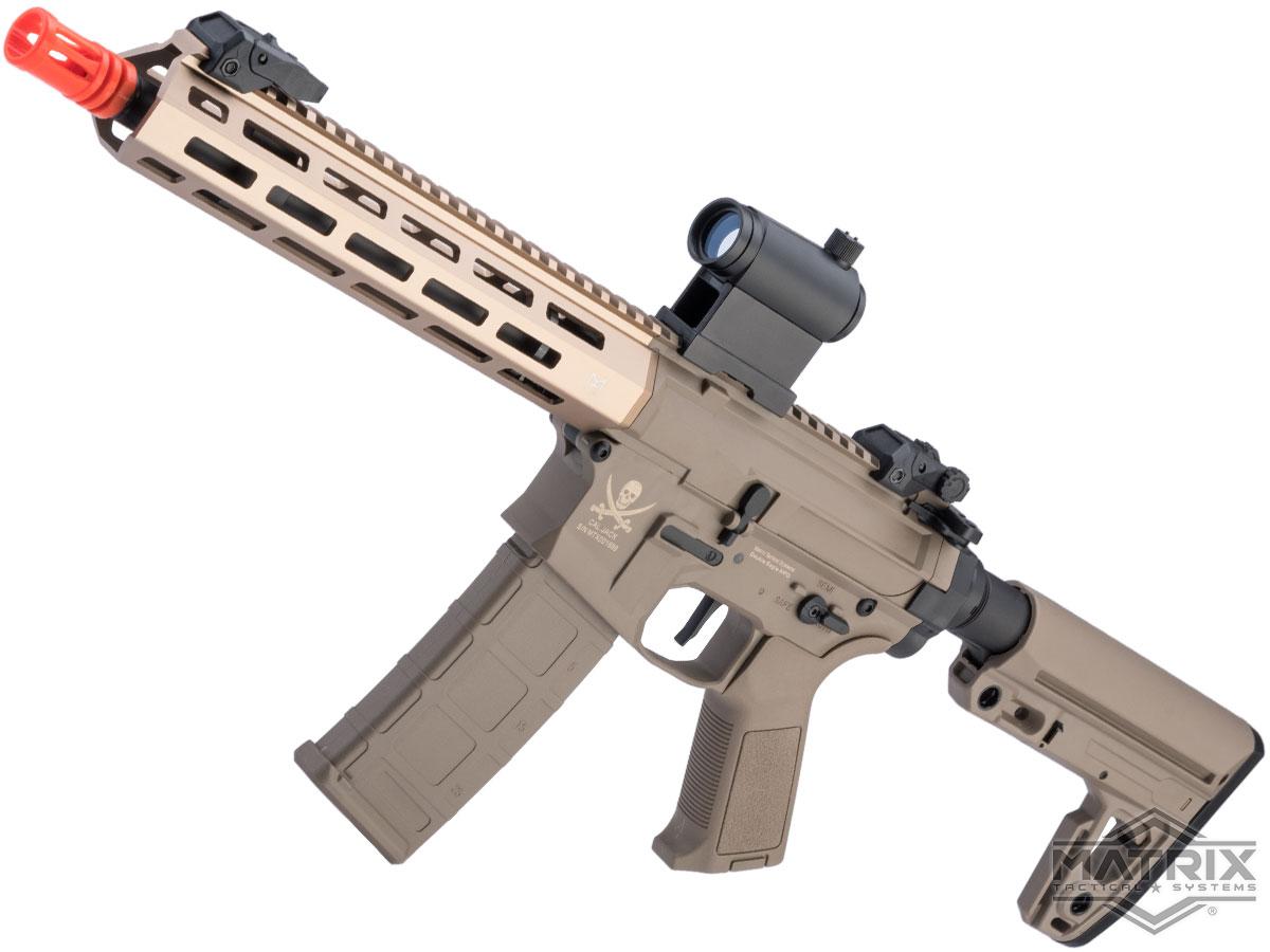 Matrix "Calico Jack" Polymer M4 Airsoft AEG Rifle w/ M-LOK Handguard & MOSFET (Model: SBR / M4 Stock / Tan / 350 FPS)