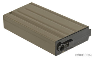 A&K 110rd Metal Mid-Cap Magazine for SR-25 Series Airsoft AEG Rifles (Color: Tan)
