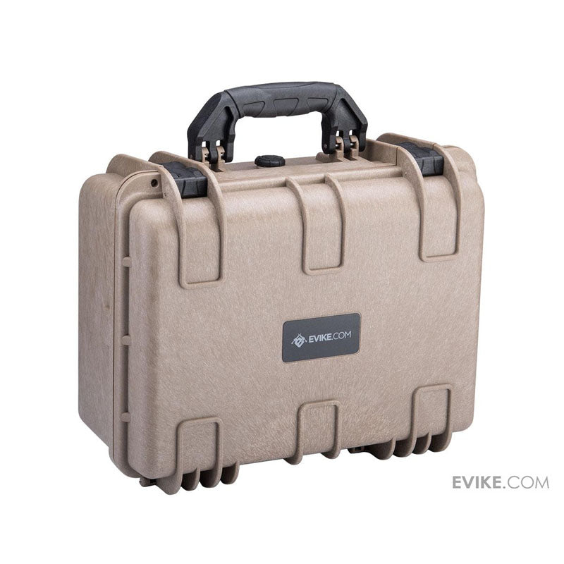 Tsunami Armory Series Waterproof IP67 High Impact Equipment Case w/ Customizable Grid Foam (Model: Evike.com / Tan)
