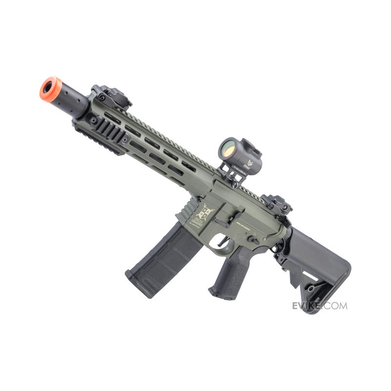 Delta Armory Charlie Series Polymer M4 Airsoft AEG Rifle w/ Battery and Charger (Model: Suppressed 10" Charlie M-LOK / OD Green)