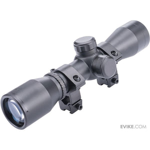 4X32 Mil-Dot Compact Scope w/ Ranger Finder Reticle & 3/8" Dovetail Ring Mount