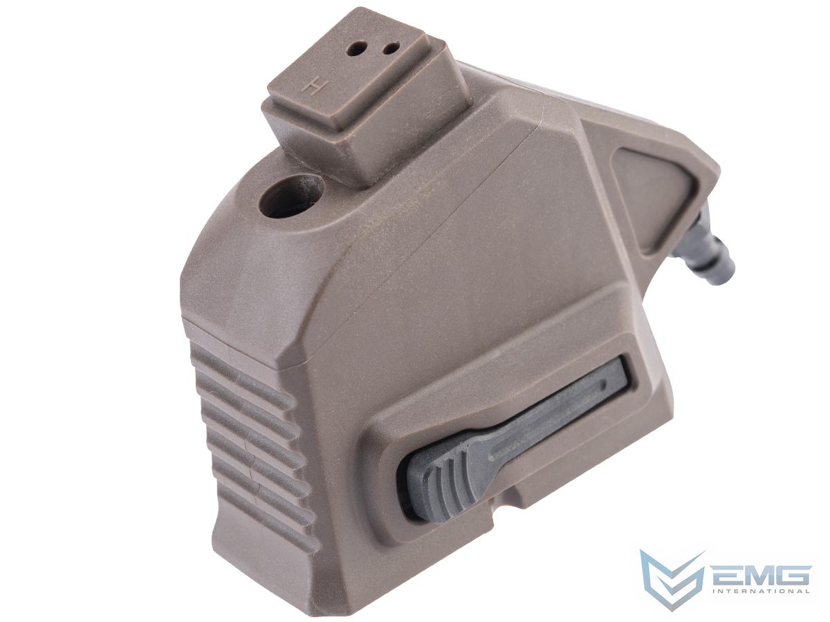 EMG Master Mods M4 HPA Magazine Adapter for Gas Blowback Airsoft Pistols by ICS (Model: TM Hi-Capa)