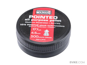 Swiss Arms High Grade .177cal Pellets (Package: 500 Rounds / Pointed Tip)