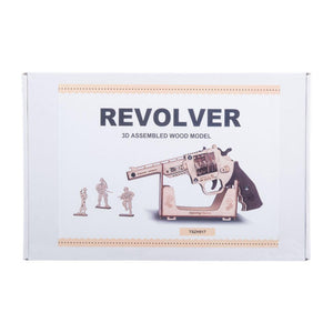 UGears Mechanical Model Wood Rubber Band Gun