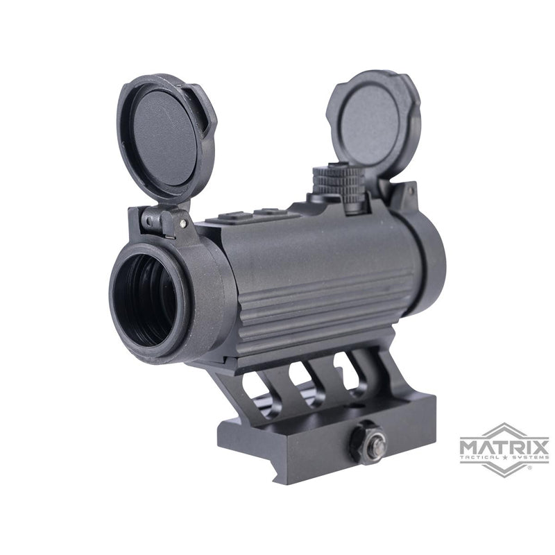 Matrix X1-E 1x23 Style Compact Red/Green Dot Reflex Sight w/ QD 1.25" Cantilever Riser Mount (Color: Black)