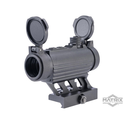 Matrix X1-E 1x23 Style Compact Red/Green Dot Reflex Sight w/ QD 1.25" Cantilever Riser Mount (Color: Black)