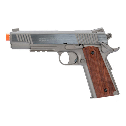 Cybergun Colt Licensed 1911 M45A1 CO2 "High Efficiency" Airsoft High Power Gas Pistol (Model: Stainless Steel / Gun Only)