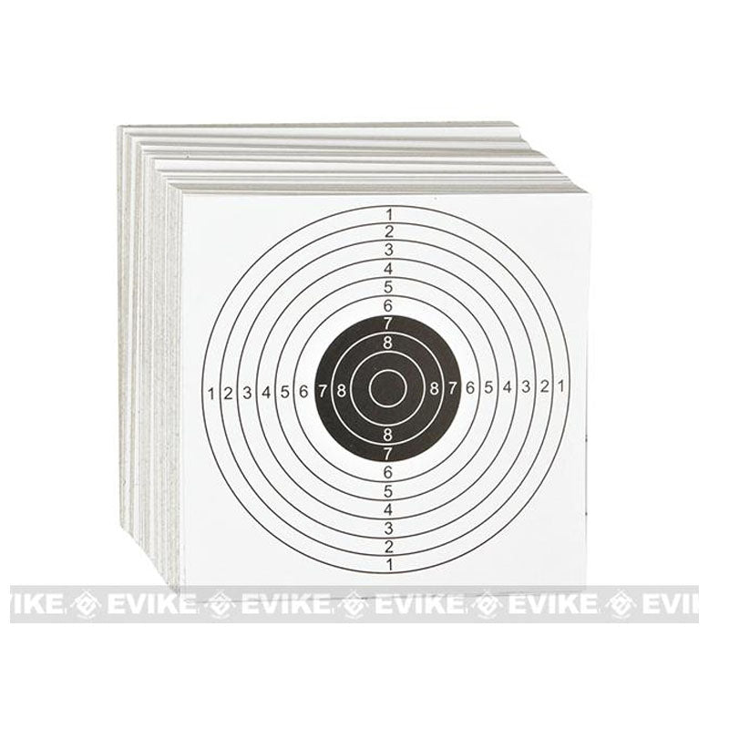 Stiff Card Paper Targets with Scoring Rings for Trap Style Targets - Pack of 50