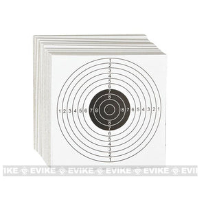 Stiff Card Paper Targets with Scoring Rings for Trap Style Targets - Pack of 50