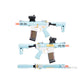 G&G Combat Machine CM16 CQB Batto Airsoft M4 AEG Rifle (Color: Macaron Blue)