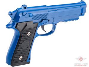 Avengers Full Metal Full Size M9 Spring Powered Airsoft Pistol (Model: Blue)