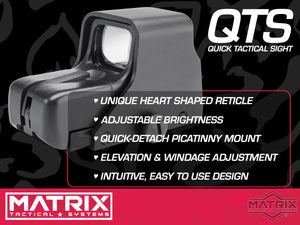 Matrix Compact CQB Tactical Red Dot Sight (Color: Black / QTS Heart-Reticle)