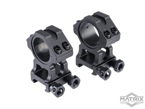 Matrix Heavy Duty Scope Riser Mounting Rings (Color: Black)