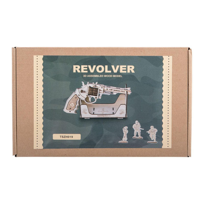 UGears Mechanical Model Wood Rubber Band Gun