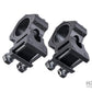 Matrix Heavy Duty Scope Riser Mounting Rings (Color: Black)