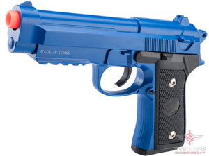 Avengers Full Metal Full Size M9 Spring Powered Airsoft Pistol (Model: Blue)
