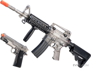 Sig Sauer Licensed Patrol Rifle Entry Level Airsoft AEG and 1911 Pistol Kit By Cybergun (Color: Clear)