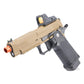 ARCTURUS Vanguard 4.3" Airsoft Hi-Capa Gas Blowback Pistol: Optics Ready Slide & Red Dot Combo