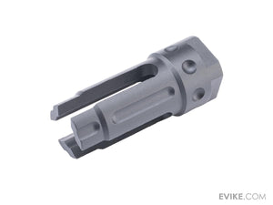 E&C 14mm Negative QDC 3 Prong Flash Hider for Airsoft AEG Rifles