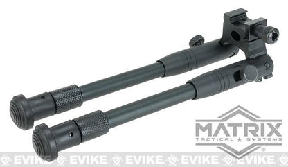 Matrix Full Metal Folding Bipod for Picatinny and 20mm Accessory Rails with Rubberized Feet