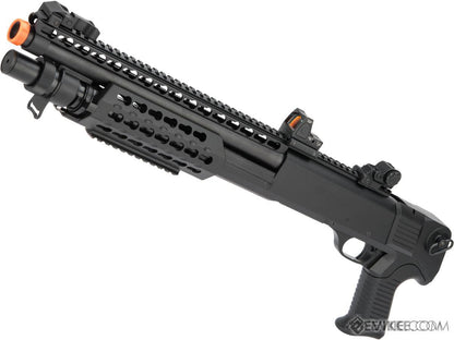 CYMA Sport M3 3-Round Burst Multi-Shot Shell Loading Airsoft Shotgun (Model: Pistol Grip / Keymod / Black)