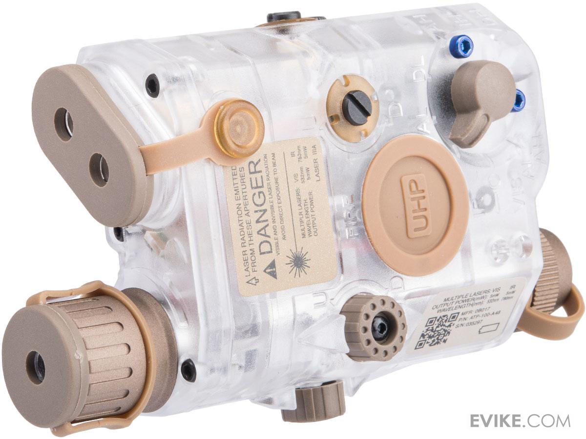 Element PEQ-15 LA-5C UHP Laser and Flashlight Device (Model: Transparent Dark Earth / Green Laser)