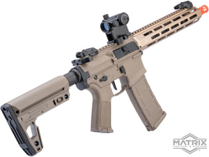 Matrix "Calico Jack" Polymer M4 Airsoft AEG Rifle w/ M-LOK Handguard & MOSFET (Model: SBR / M4 Stock / Tan / 350 FPS)