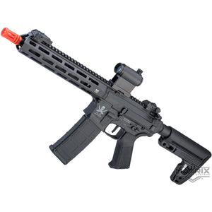 Matrix "Calico Jack" Polymer M4 Airsoft AEG Rifle w/ M-LOK Handguard & MOSFET (Model: SBR / M4 Stock / Black / 350 FPS)
