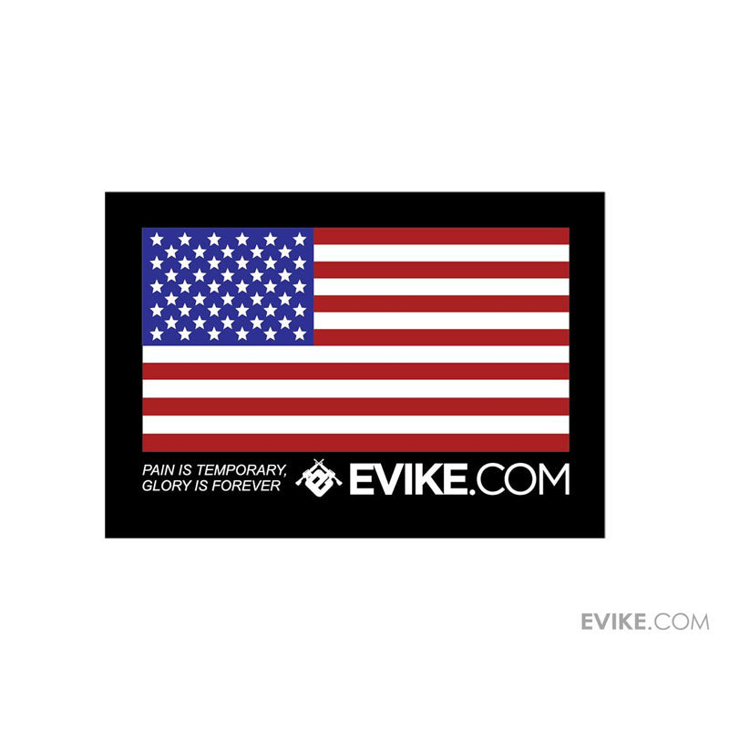 Evike.com 3" USA Flag "Glory" Die Cut Vinyl Sticker