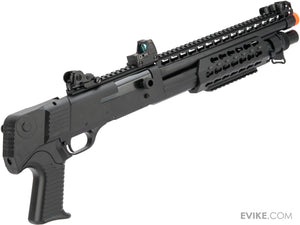 CYMA Sport M3 3-Round Burst Multi-Shot Shell Loading Airsoft Shotgun (Model: Pistol Grip / Keymod / Black)