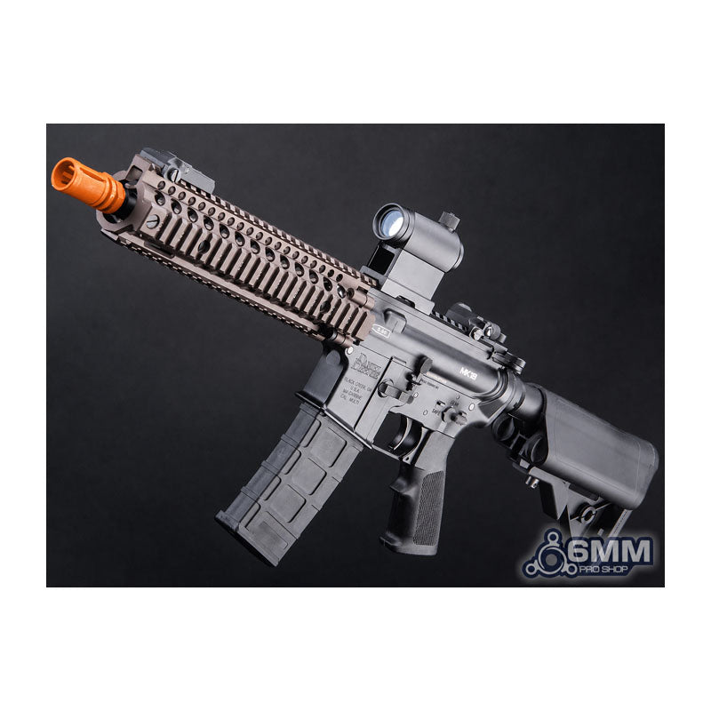 6mmProShop x Daniel Defense MK18 Gas Blowback Airsoft Rifle - Golden Eagle (Color: Two Tone / Black Furniture)