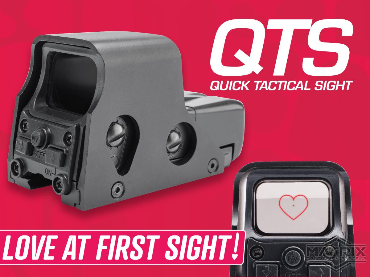 Matrix Compact CQB Tactical Red Dot Sight (Color: Black / QTS Heart-Reticle)