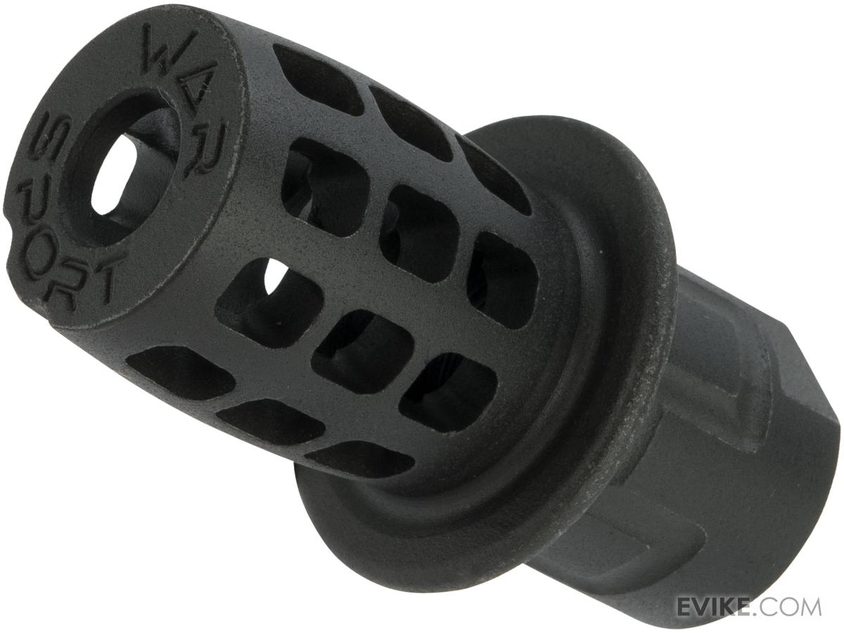 Krytac Licensed 14mm Negative CNC Steel LVOA Top Hat Flash Hider