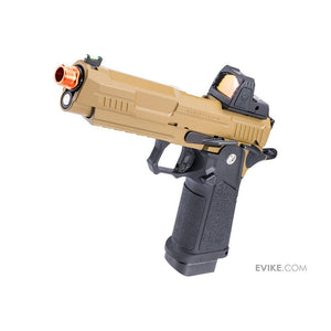 ARCTURUS Vanguard 5" Airsoft Hi-Capa Gas Blowback Pistol (Model: Optics Ready Slide & ARS-1 Red Dot Combo)
