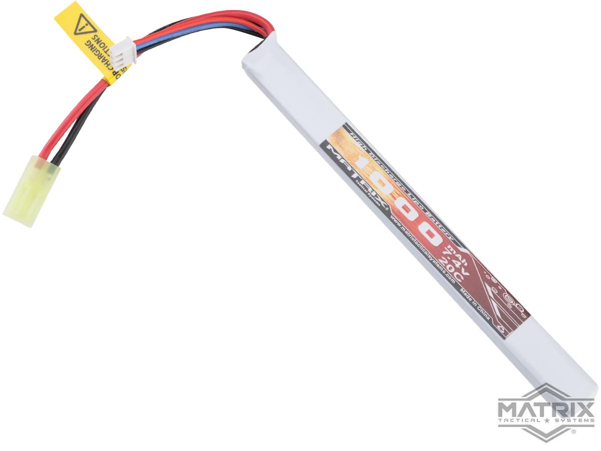 Matrix 7.4v 1000mAh 20C Airsoft Buffer Tube LiPo Battery Pack (Configuration: Small Tamiya)