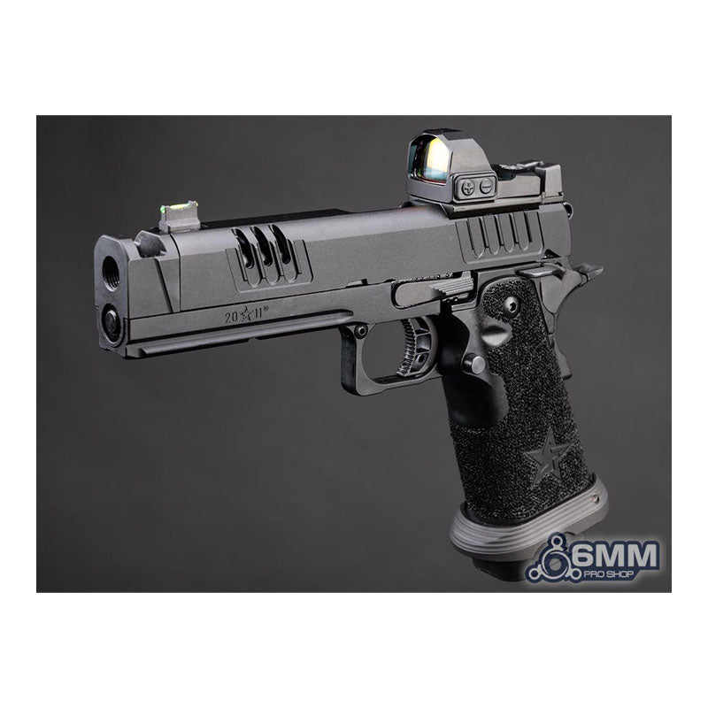 6mmProShop Staccato Licensed XC 2011 Gas Blowback T8 Airsoft Pistol w/ Muzzle Compensator (Model: Green Gas / Gun Only)