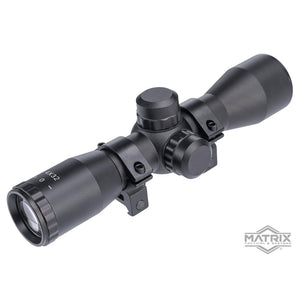 Matrix 4X32 Compact Mil-Dot Scope w/ Ranger Finder Reticle & Steel Ring Mount Set