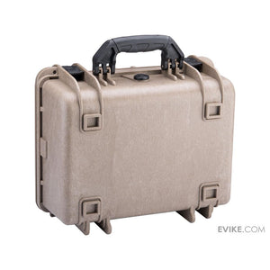 Tsunami Armory Series Waterproof IP67 High Impact Equipment Case w/ Customizable Grid Foam (Model: Evike.com / Tan)