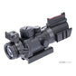 Evike.com Dual-Rail 4x32 Illuminated Compact Scope with Fiber Optics Sight / Rapid Ranging Reticle