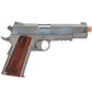 Cybergun Colt Licensed 1911 M45A1 CO2 "High Efficiency" Airsoft High Power Gas Pistol (Model: Stainless Steel / Gun Only)