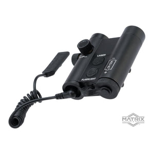 Matrix Low Profile PEQ Style Green Laser and LED Illuminator/Designator