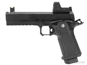 ARCTURUS Tempest 4.3" Airsoft Hi-Capa Gas Blowback Pistol w/ Compensator (Model: Optics Ready Slide & ARS-1 Red Dot Combo)