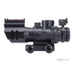 Evike.com Dual-Rail 4x32 Illuminated Compact Scope with Fiber Optics Sight / Rapid Ranging Reticle