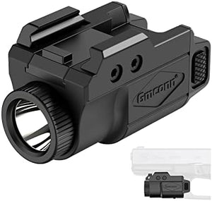 700 Lumen Pistol Light, Compact Adjustable Rail Mounted Flashlight Mini Weapon Light with Strobe Mode
