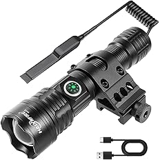 Tactical Flashlight Rechargeable 6000 lumens